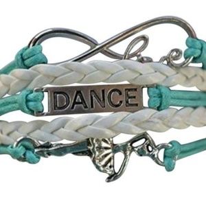 Girls Dance Bracelet - Teal & White